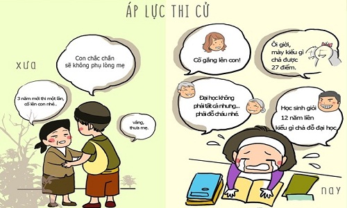 Chuyện thi cử xưa và nay qua bộ ảnh hài hước